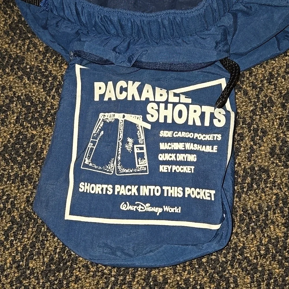 Mens Disney Cargo Packable Shorts Walt Disney World Size Xl